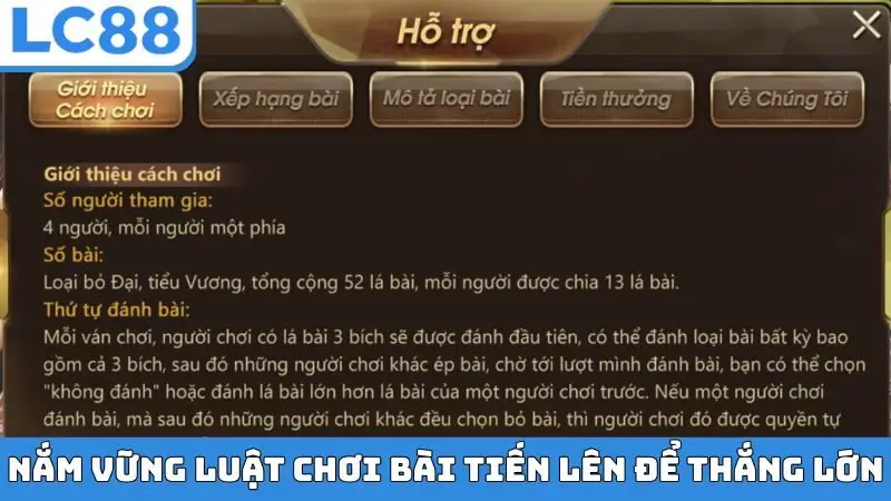 Nắm vững luật chơi bài Tiến lên để thắng lớn