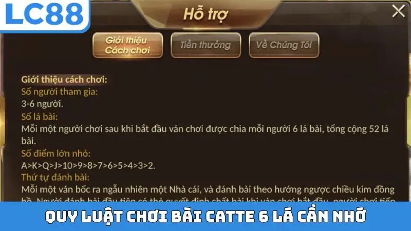 Quy luật chơi bài Catte 6 lá cần nhớ
